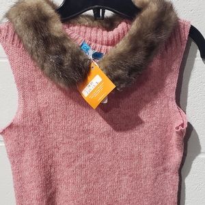 Sleeveless top with Faux fur